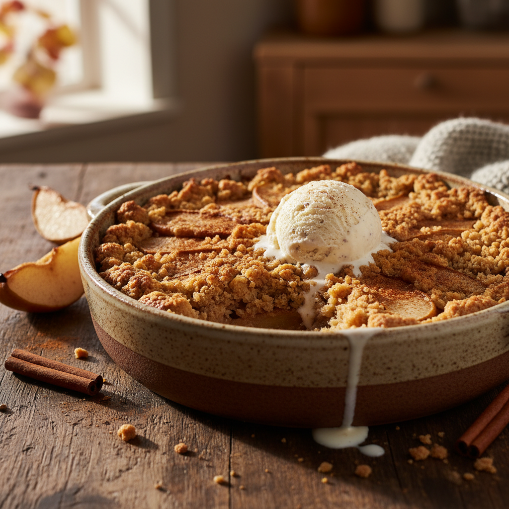 Recette crumble poire : le dessert automnal qui réunit toute la famille