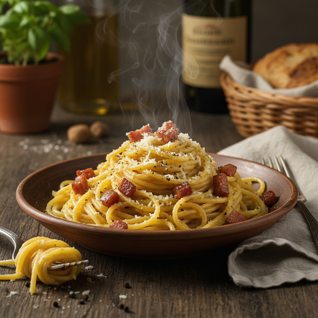 Recette pâtes carbonara : la vraie technique romaine sans crème pour une sauce parfaite