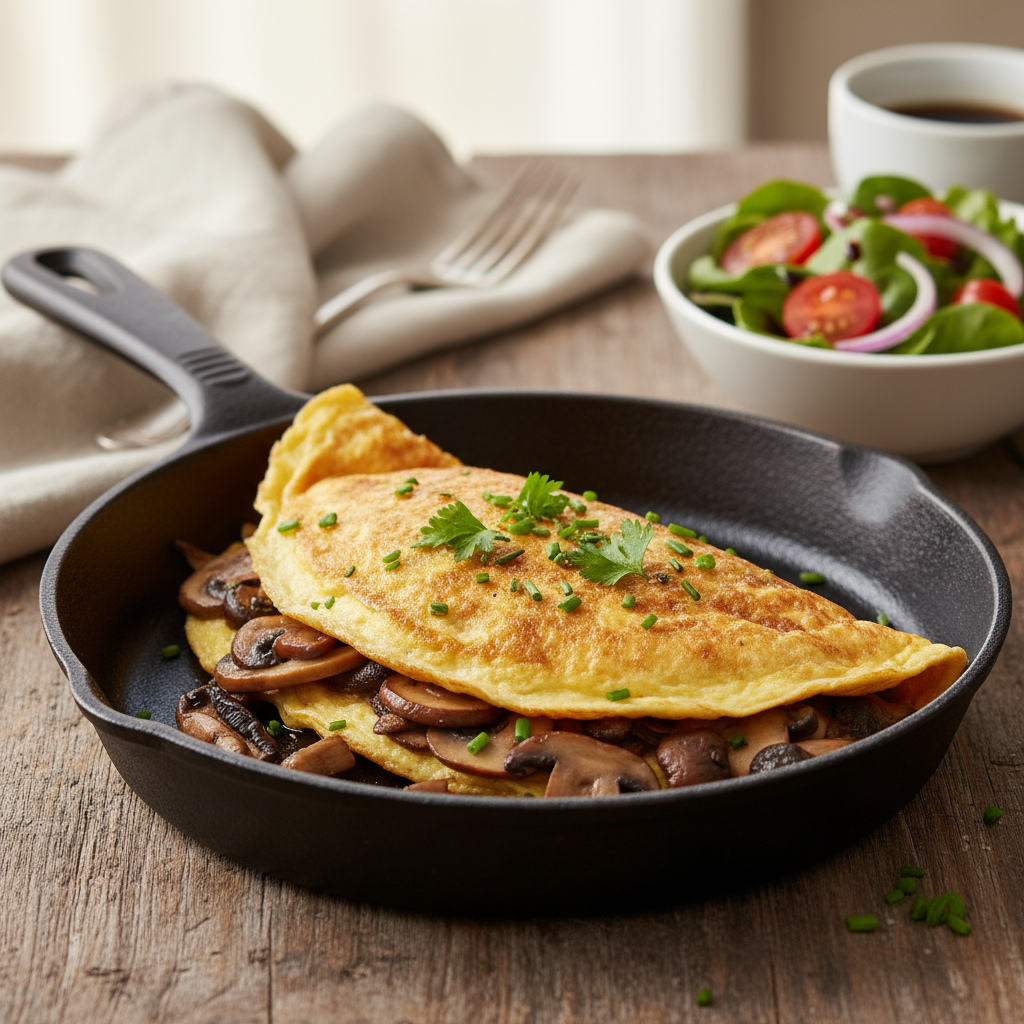 Recette omelette champignon : la technique parfaite pour un plat moelleux et savoureux