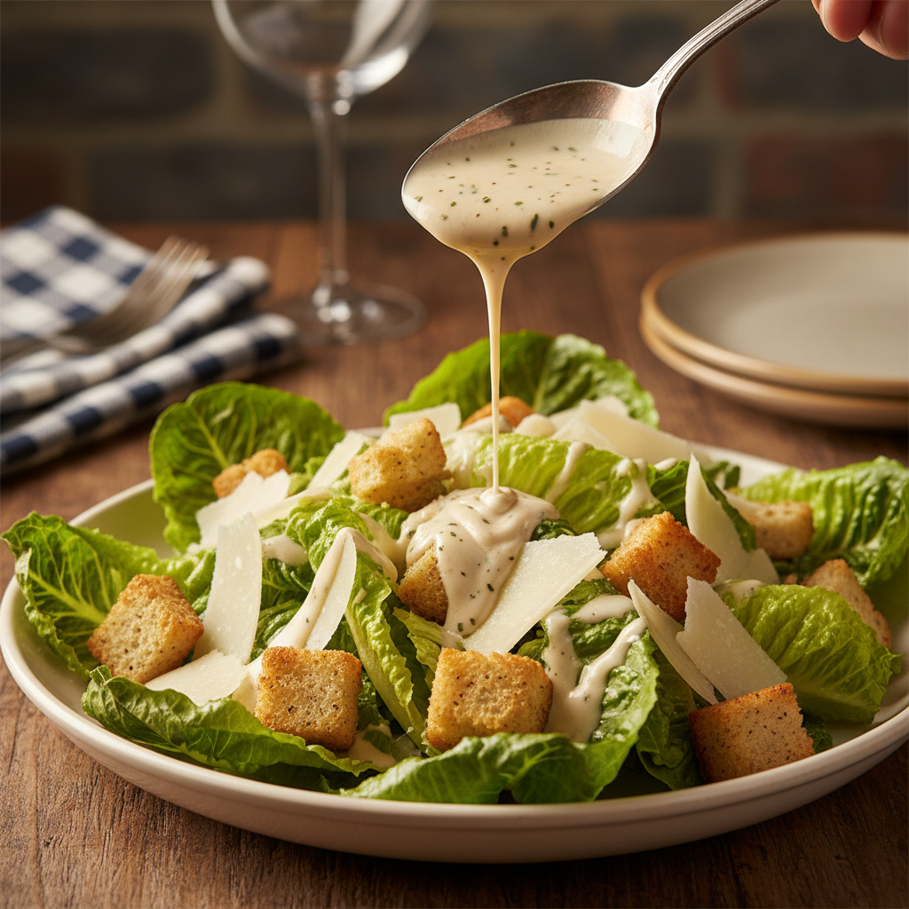 Recette salade caesar : la technique authentique pour réussir ce grand classique