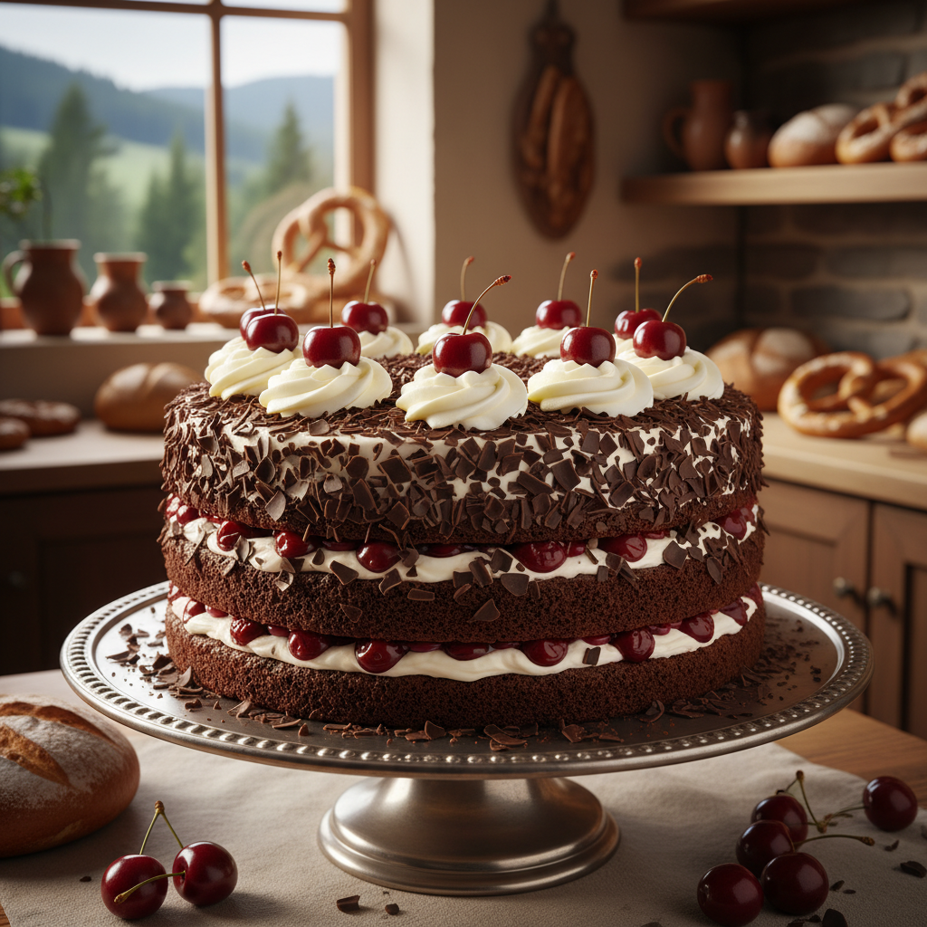 Recette forêt noire authentique : le gâteau allemand aux cerises et chantilly