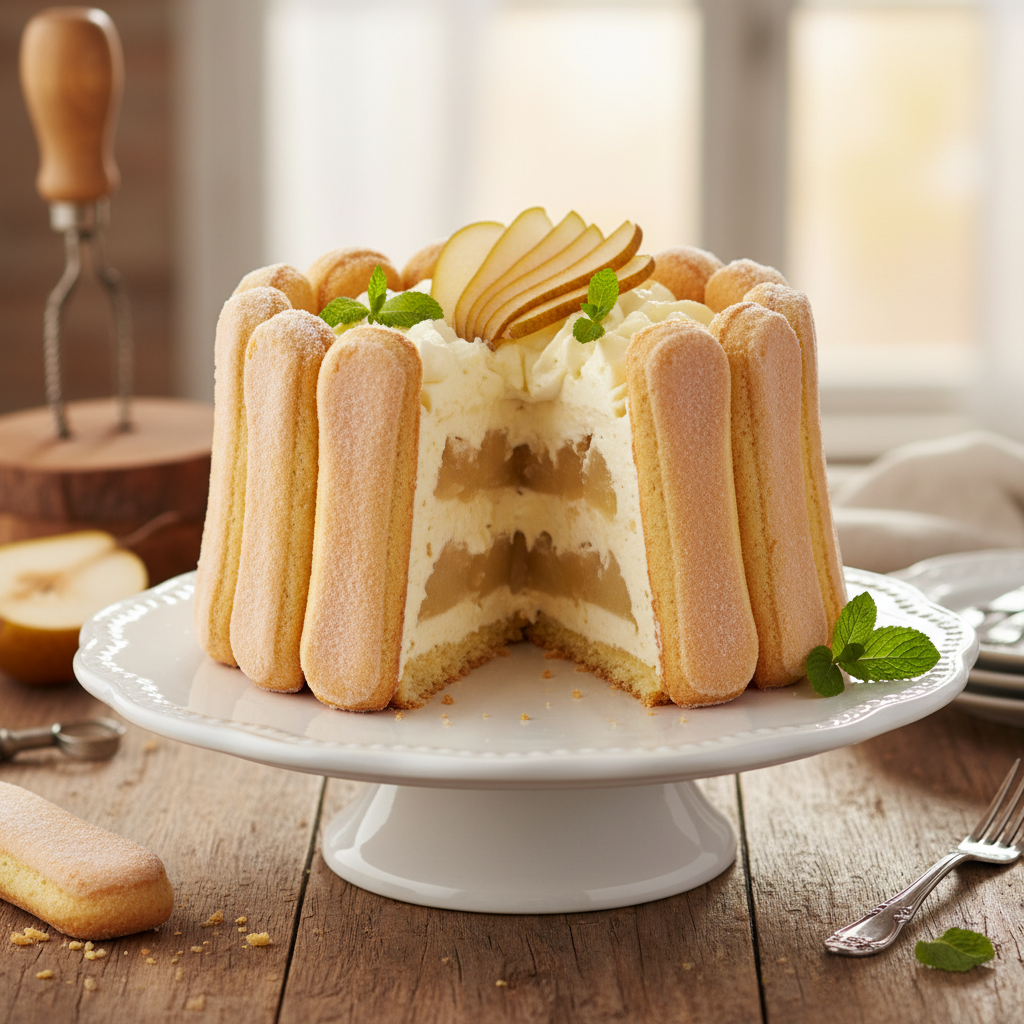 Recette charlotte poire : le dessert français qui fait fondre à tous les coups