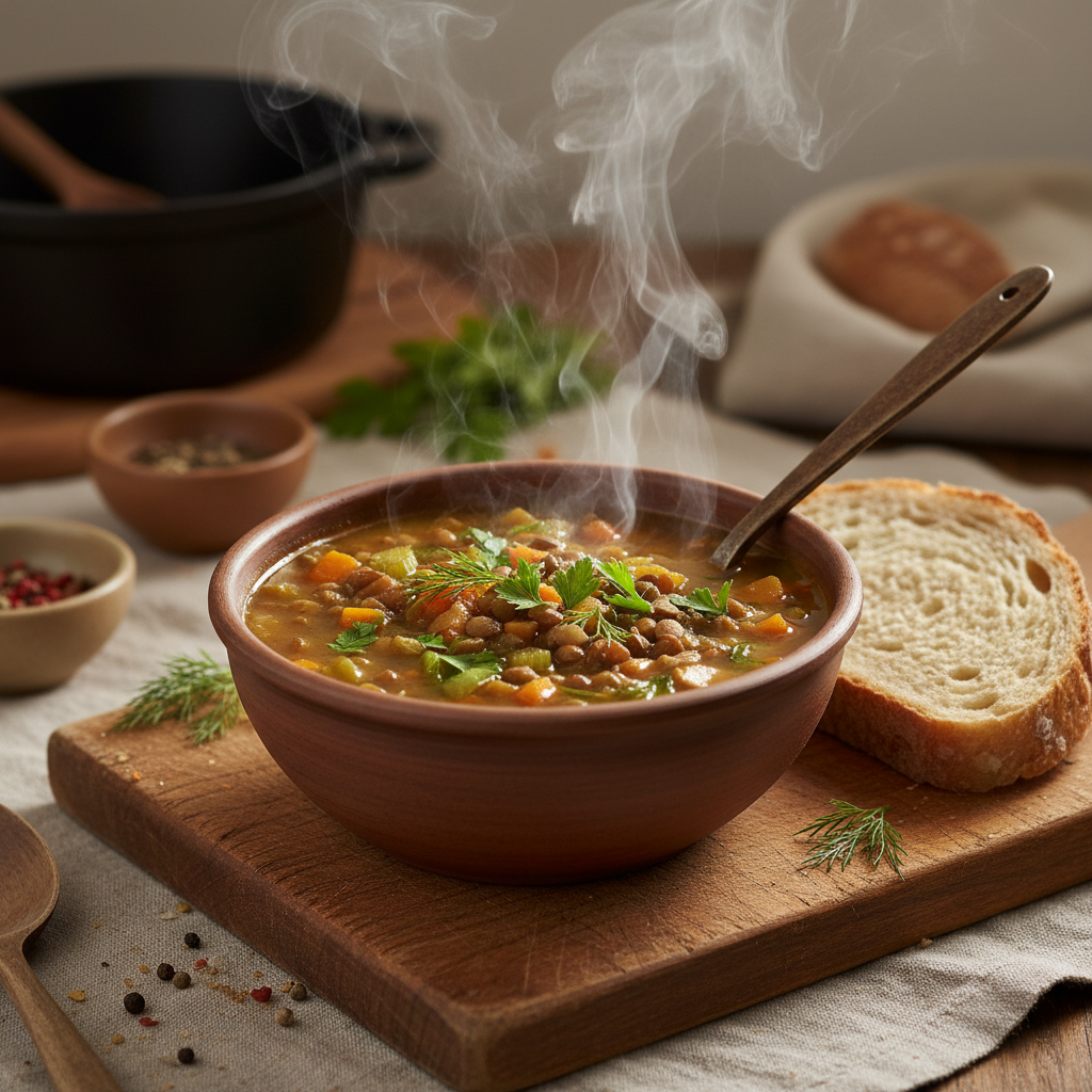 Recette soupe lentille facile et réconfortante pour toute la famille