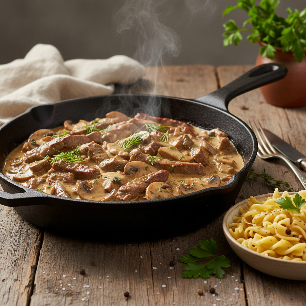 Recette stroganoff bœuf : le guide complet pour maîtriser ce classique russe