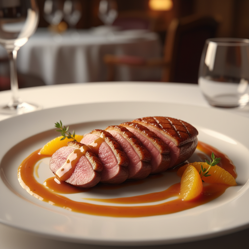 Recette magret canard orange : la technique parfaite pour une viande tendre et sa sauce onctueuse