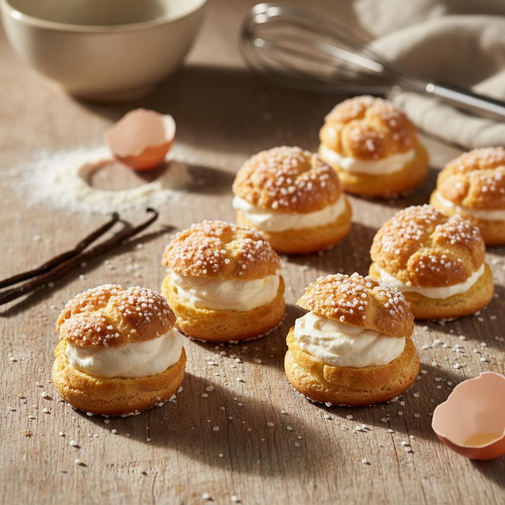 Chouquettes à la chantilly : recette facile pour des petits choux garnis