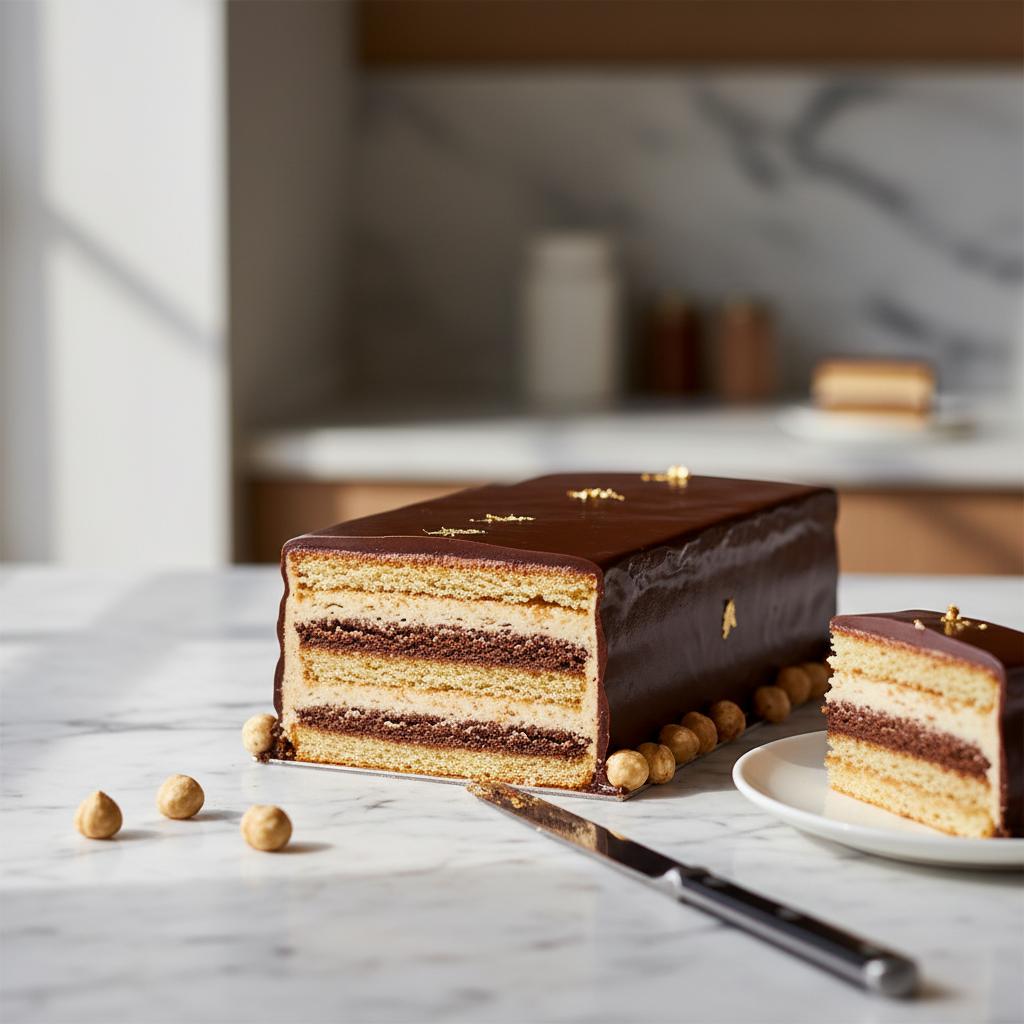 Recette de l’opéra praliné : le gâteau à étages qui change du chocolat