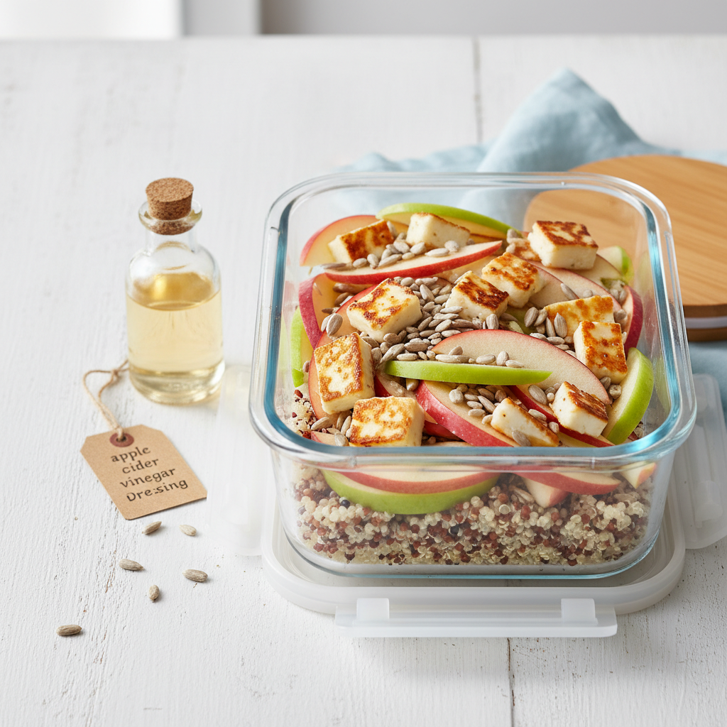 Cette salade quinoa-pommes garde sa fraîcheur 8 heures sans frigo