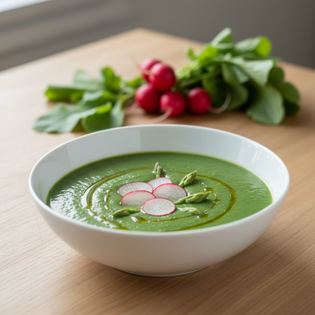 Incroyable mais vrai : cette soupe glacée aux fanes de radis est un délice… et elle ne fait que 100 kcal !