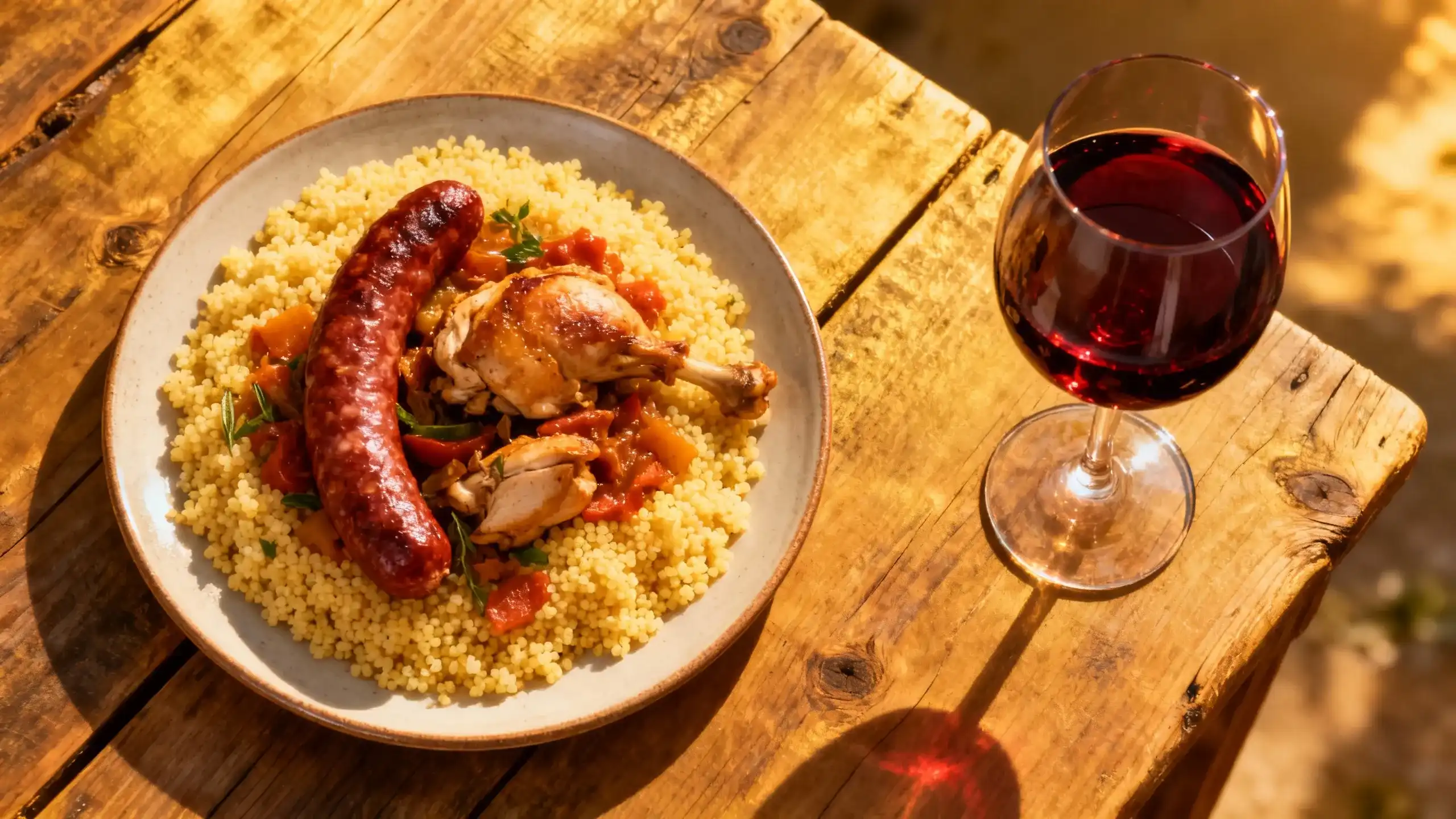 Quel vin rouge servir avec un couscous poulet merguez ?