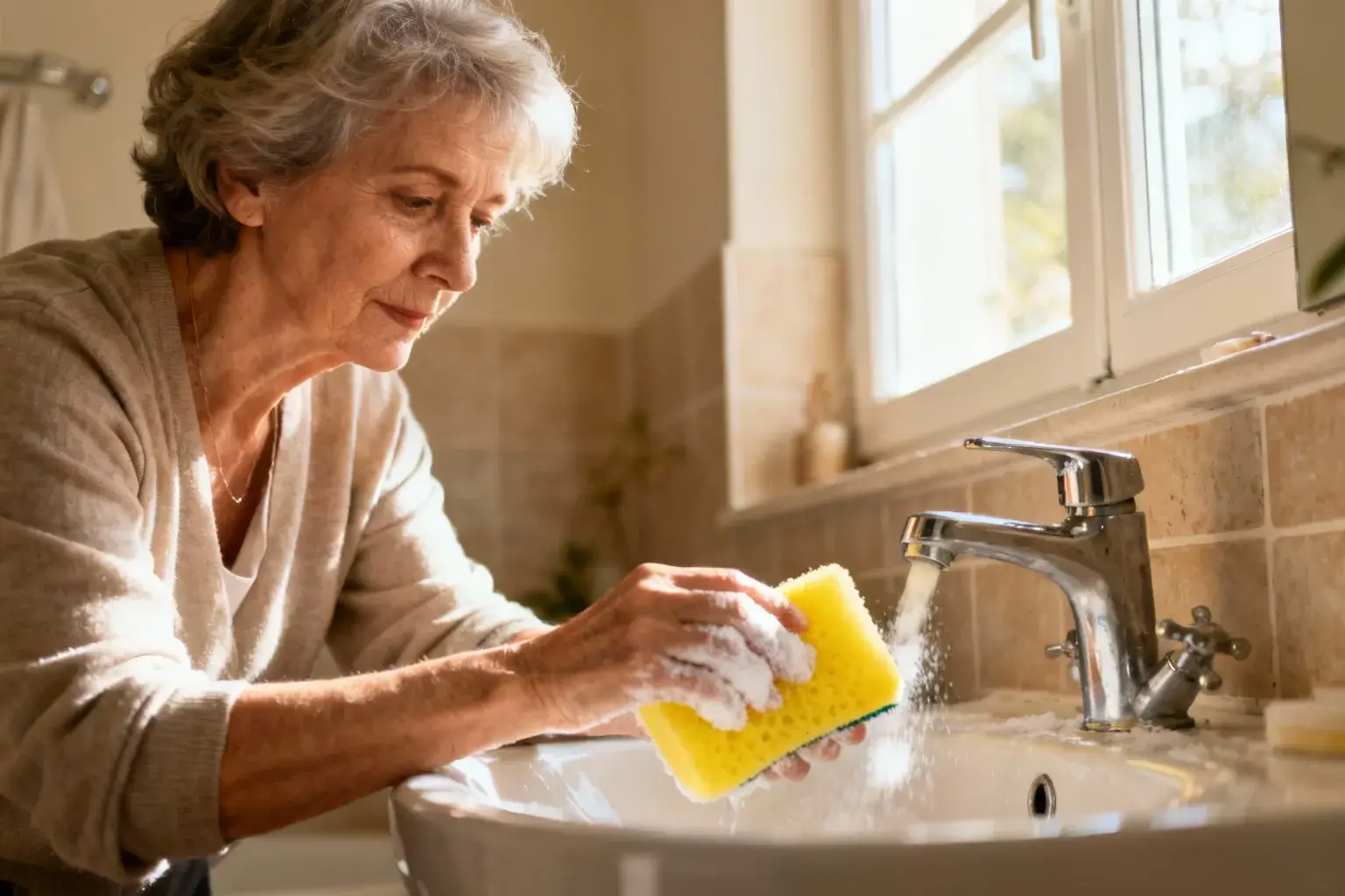 Le seul produit à 2€ qui nettoie votre lavabo en 2 minutes sans laisser de traces