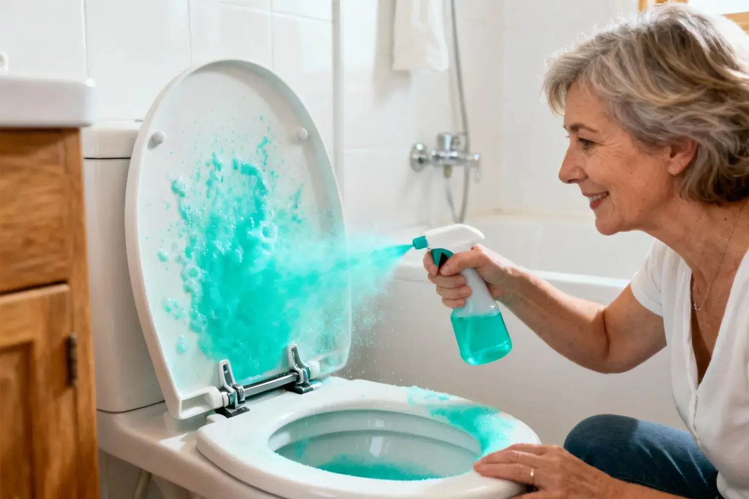 Le seul système au monde qui nettoie votre lunette WC en 30 secondes