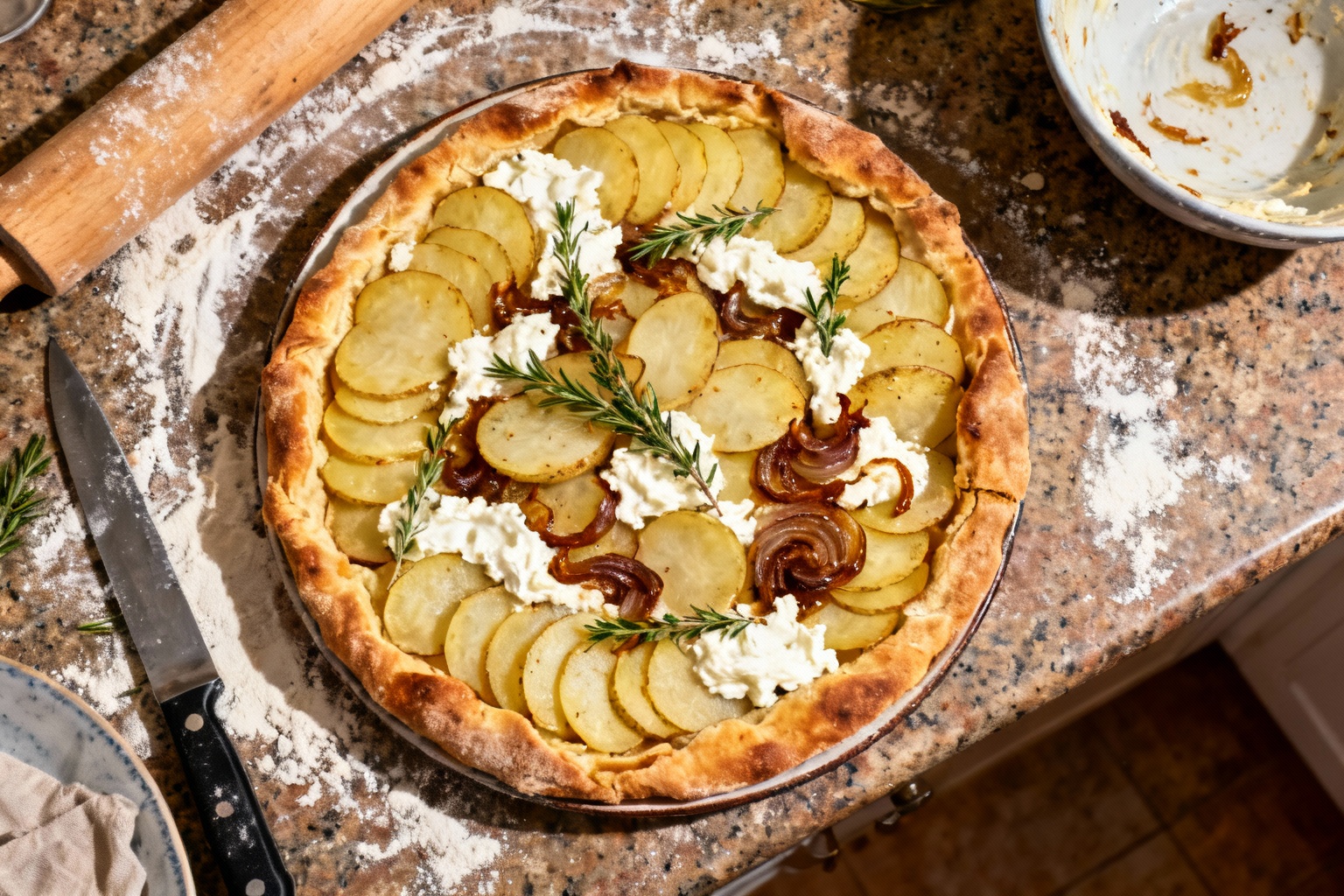 Voici LA tarte rustique aux pommes de terre qui affole la toile en ce moment