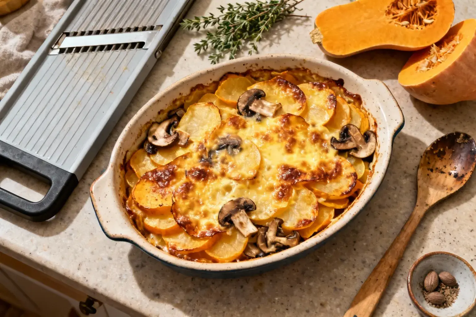 Cette technique secrète d’Etchebest transforme votre gratin dauphinois en version automnale fondante