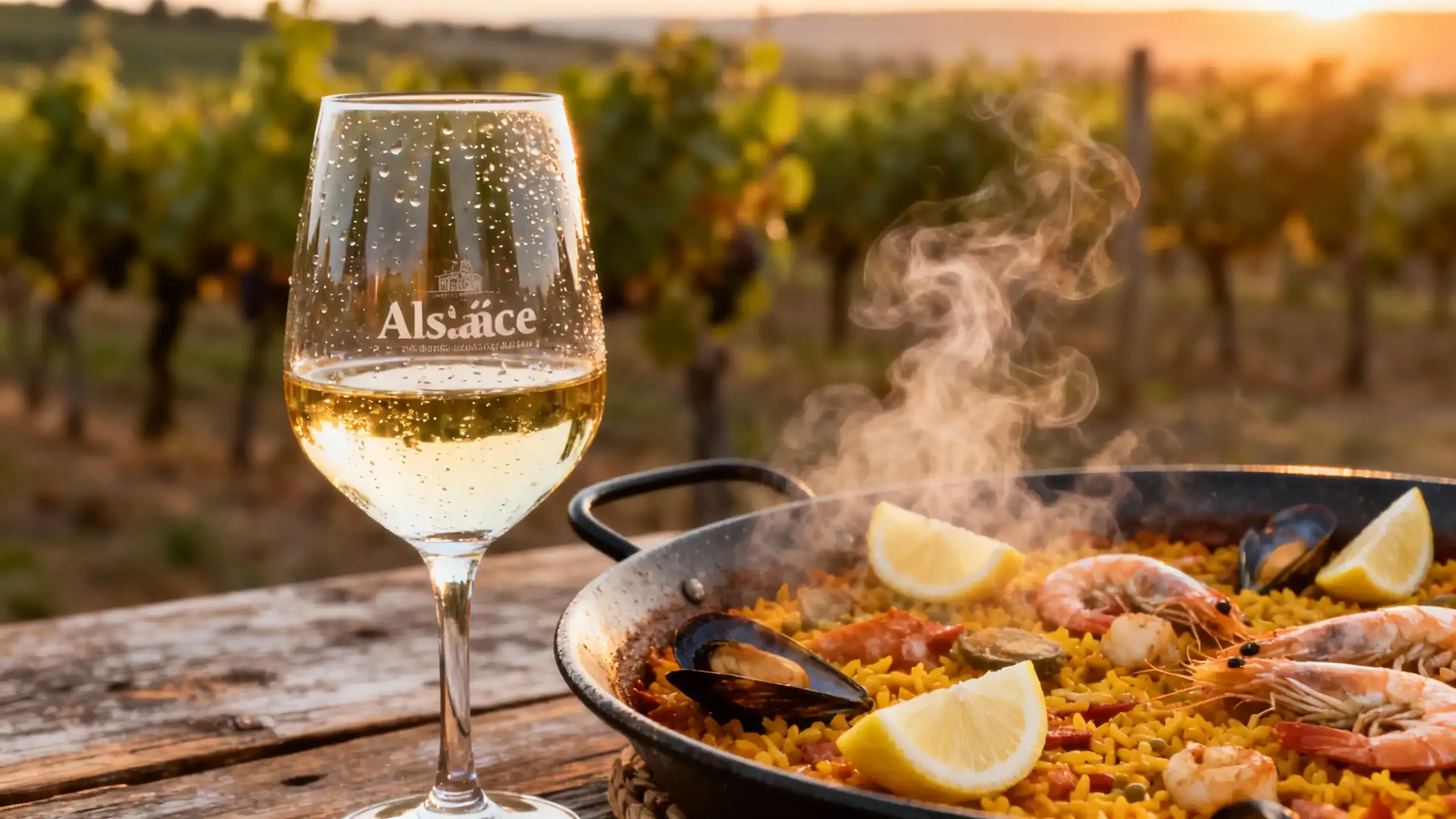Quel vin d’alsace servir avec une paella aux fruits de mer