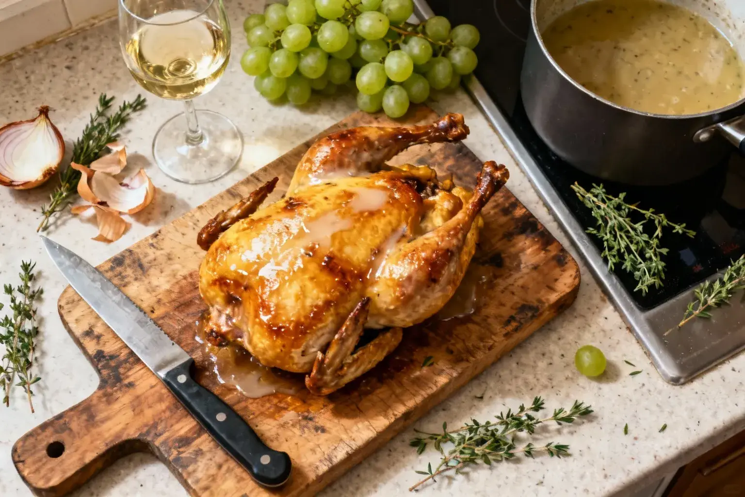 Cette pintade aux raisins enchante les grands chefs français depuis des générations