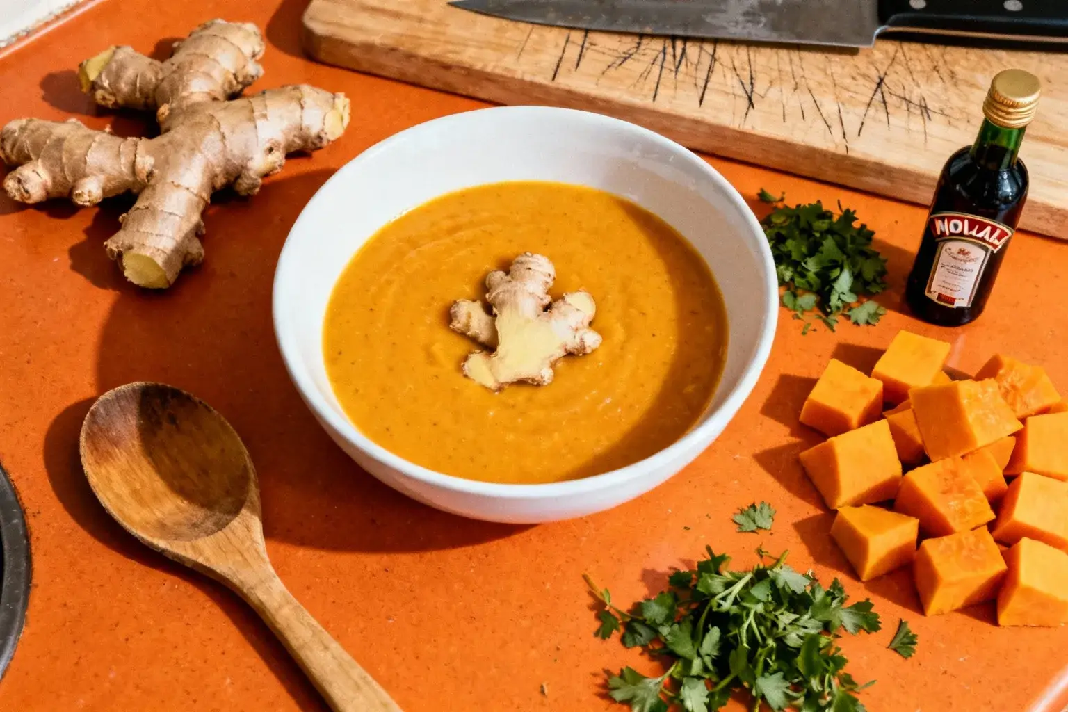 Ce velouté cache un secret de chef et 3 cm de gingembre qui changent tout