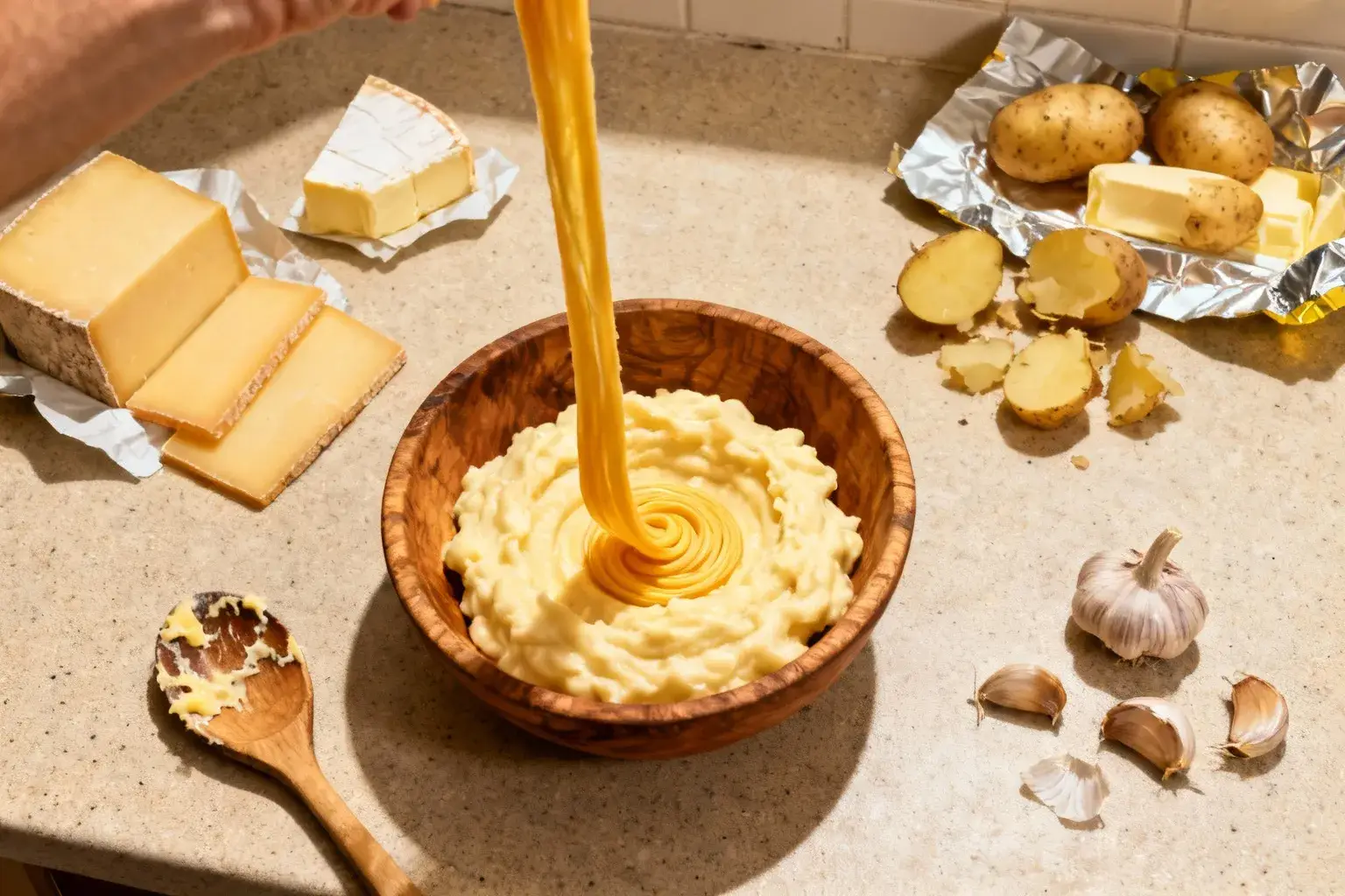 Dans l’Aubrac, cette technique de bergers rend l’aligot filant sur 1 mètre