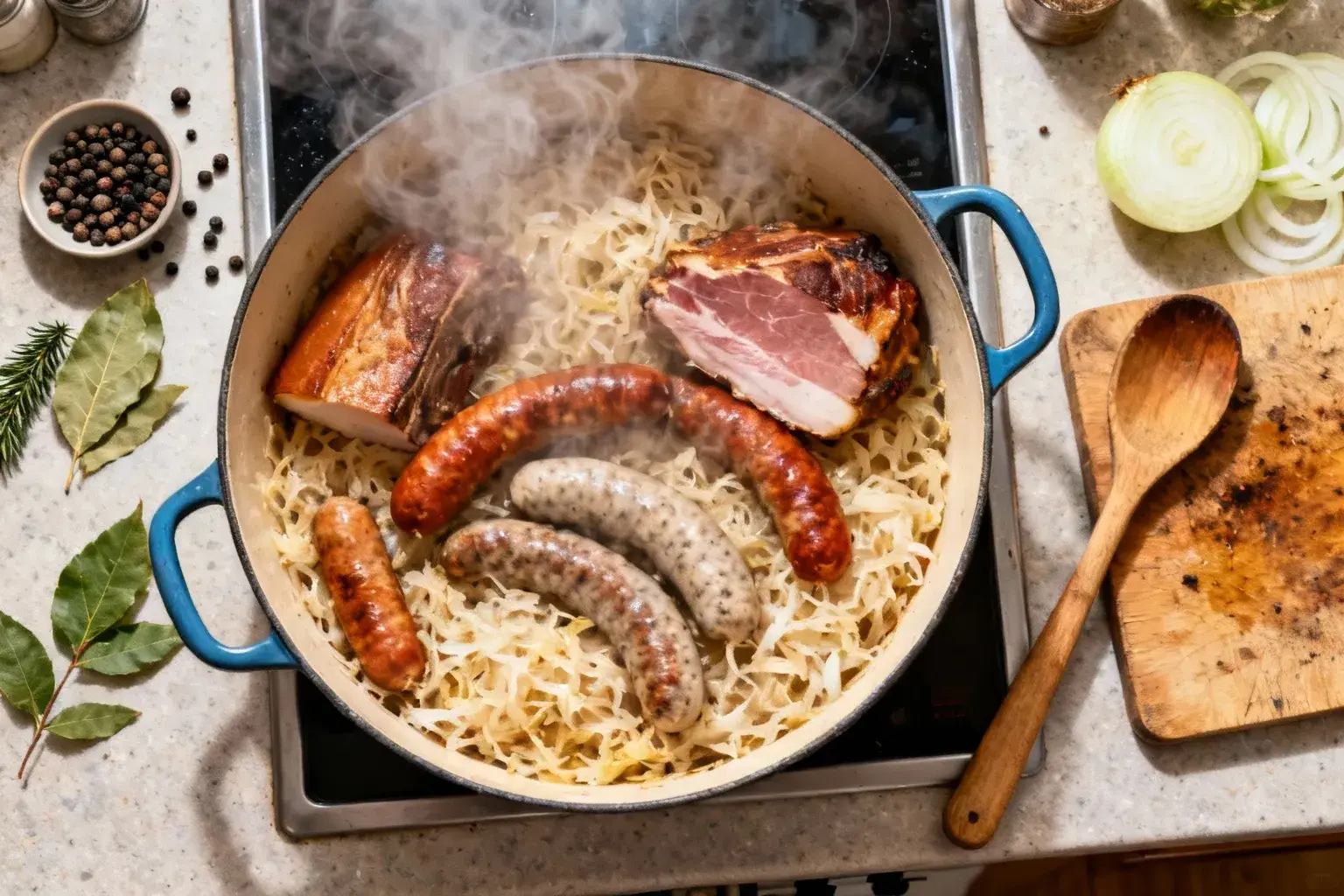 La technique secrète de Paul Bocuse transforme 1,5 kg de choucroute en chef-d’œuvre alsacien