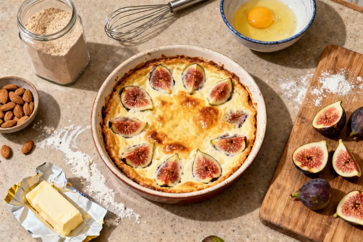 Cette technique limousine de Cyril Lignac transforme le clafoutis aux figues avec de la poudre d’amande