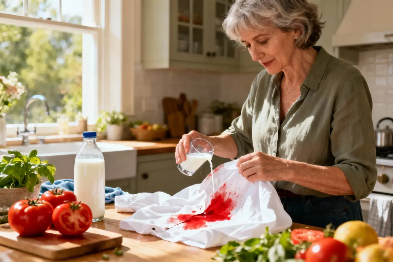 Cette astuce au lait froid sauve vos vêtements tachés de tomate en 10 minutes
