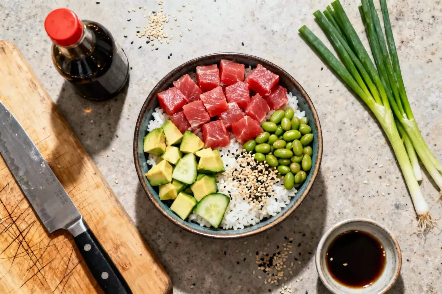 Ce poké bowl respecte les 3 règles de chefs pour un thon parfait