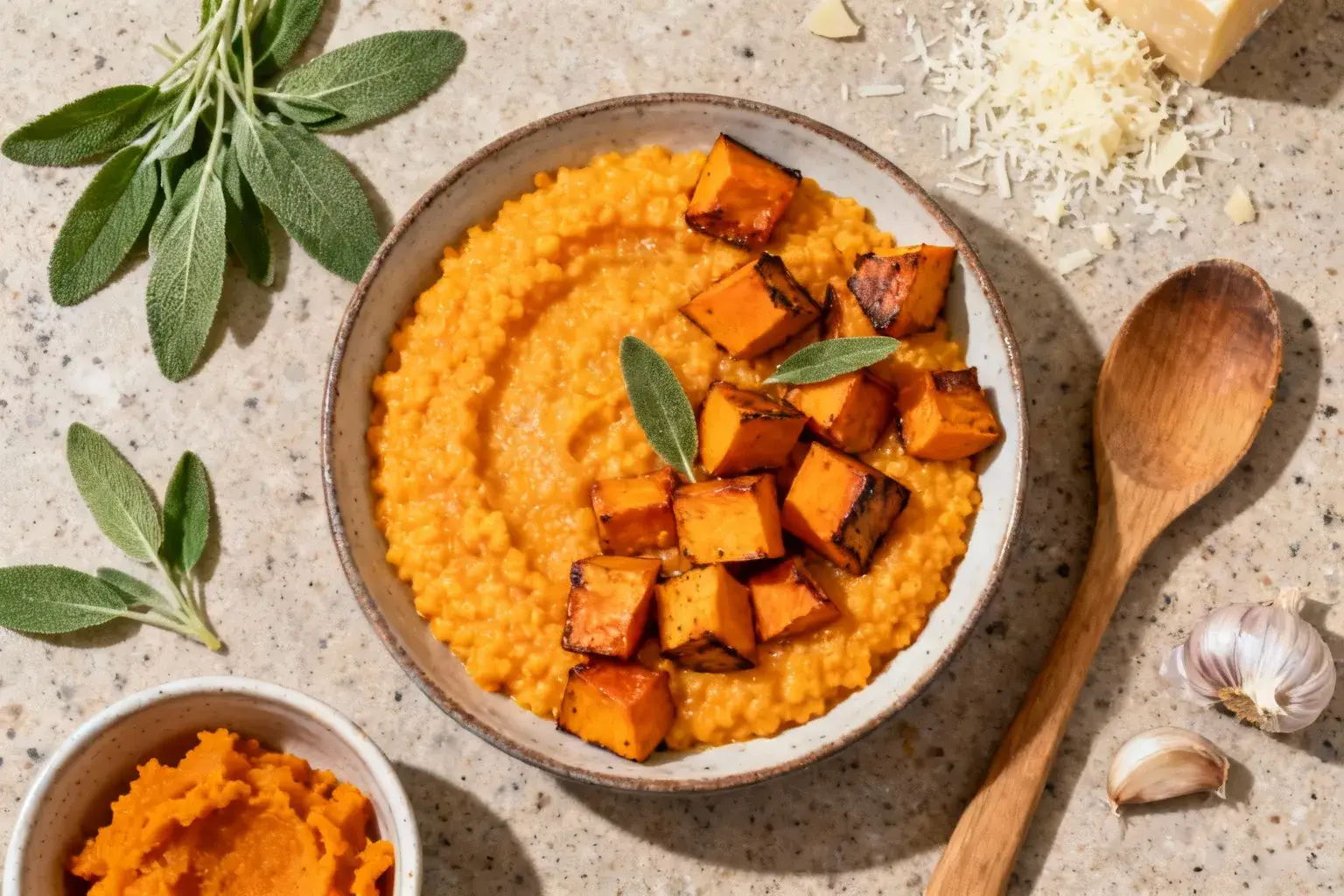1600% de vos besoins en vitamine A dans cette polenta au potiron