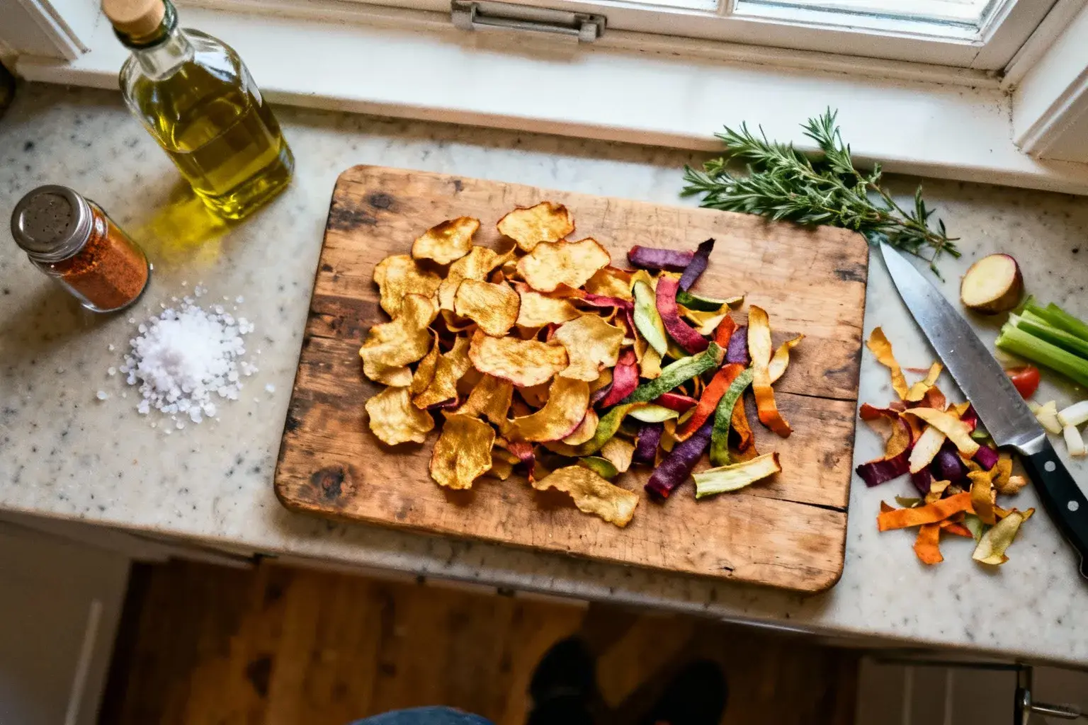 Ces épluchures que Jean Sulpice transforme en chips plus nutritives que les versions industrielles