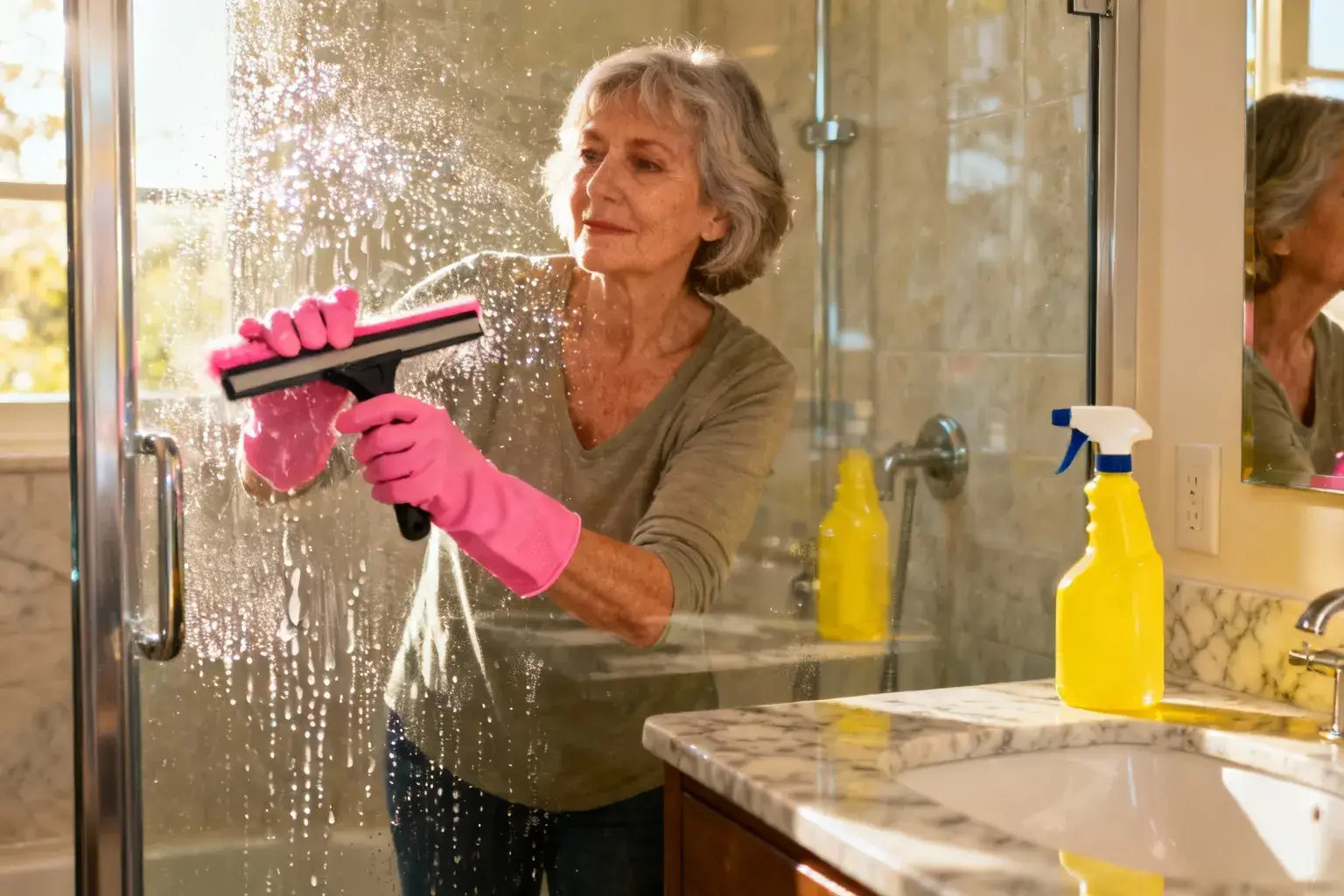 Le secret des grands hôtels pour une douche en verre sans traces pendant 7 jours